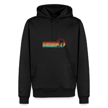 Curling sur glace Curling Retro Cadeau - Sweat à capuche Premium bio Homme - noir - Devant - Nico (187cm)
