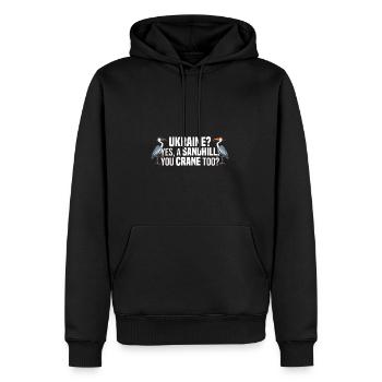Kanadischer Kranich - Männer Premium Bio Hoodie - Schwarz - Vorne - Nico (187cm)