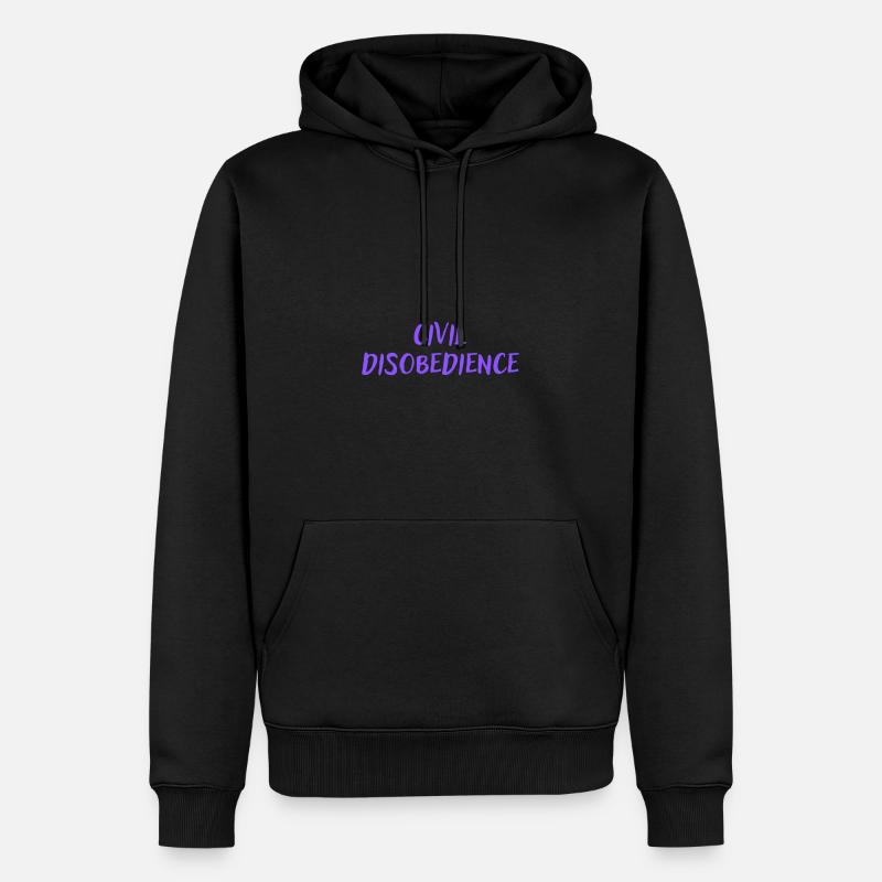 Civil disobedience - Sweat à capuche Premium bio Homme - noir