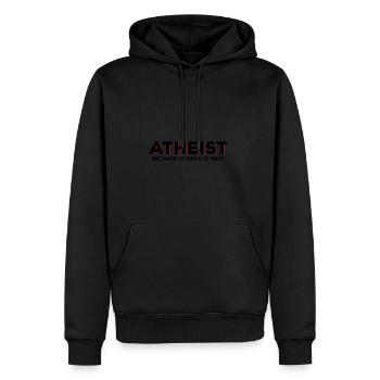 Atheismus - Männer Premium Bio Hoodie - Schwarz - Vorne - Nico (187cm)