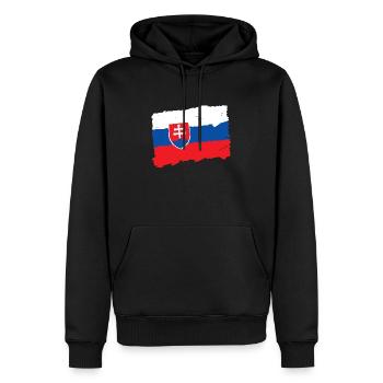 Slowakei Flagge - Männer Premium Bio Hoodie - Schwarz - Vorne - Nico (187cm)