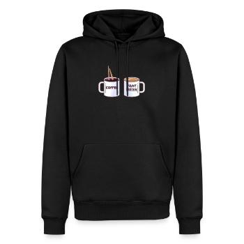 Kunst Künstler Kaffee Malen Bild Geschenk - Männer Premium Bio Hoodie - Schwarz - Vorne - Nico (187cm)