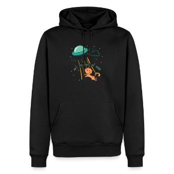 Enlèvement de chat étranger Ufo - Sweat à capuche Premium bio Homme - noir - Devant - Nico (187cm)