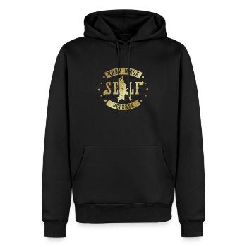 Krav Maga Krav Maga Krav Maga - Männer Premium Bio Hoodie - Schwarz - Vorne - Nico (187cm)