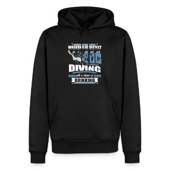 Wochenend-Vorhersage-Sporttauchen-T-Shirt - Männer Premium Bio Hoodie - Schwarz - Vorne - Nico (187cm)