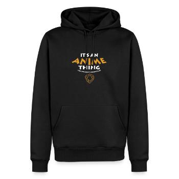 Anime - Männer Premium Bio Hoodie - Schwarz - Vorne - Nico (187cm)