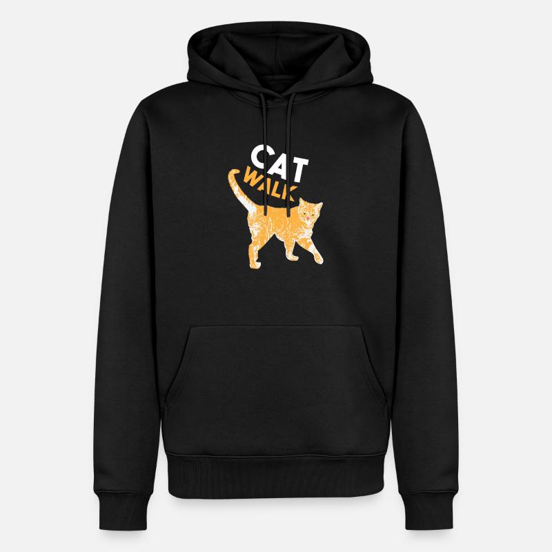 Catwalk - chat - Sweat à capuche Premium bio Homme - noir
