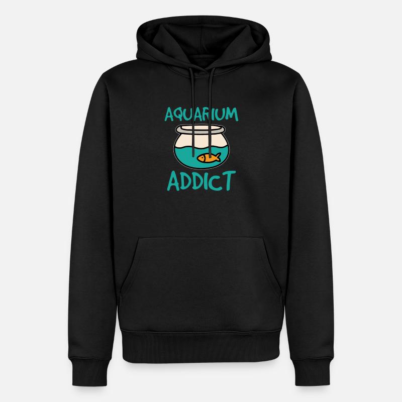 Accro à l'aquarium - Sweat à capuche Premium bio Homme - noir