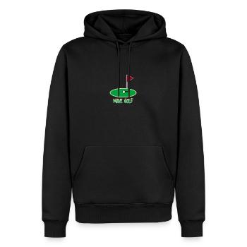 Golf miniature - Sweat à capuche Premium bio Homme - noir - Devant - Nico (187cm)