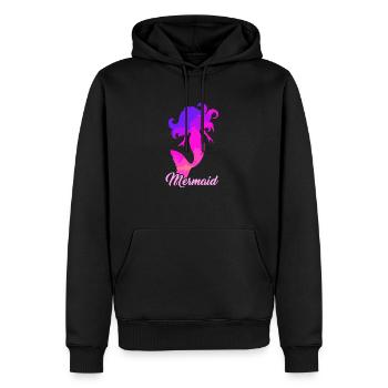 Sirène sirène sirène conte de fées - Sweat à capuche Premium bio Homme - noir - Devant - Nico (187cm)