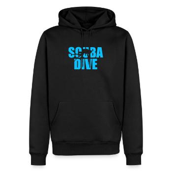 Plongée sous-marine - Sweat à capuche Premium bio Homme - noir - Devant - Nico (187cm)