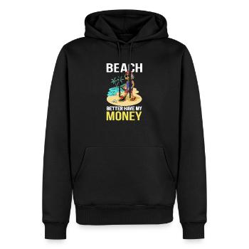 Détecteur de métaux Beach Beach mieux vaut mon argent - Sweat à capuche Premium bio Homme - noir - Devant - Nico (187cm)