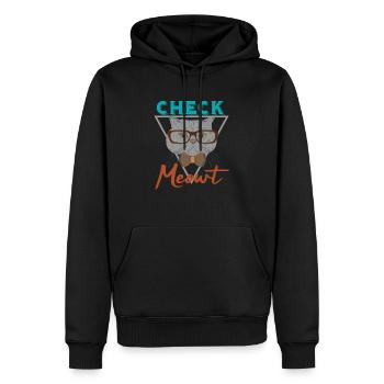 Cadeau d'échecs de chat checkmate - Sweat à capuche Premium bio Homme - noir - Devant - Nico (187cm)