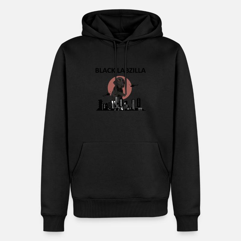 Labzilla noir - Sweat à capuche Premium bio Homme - noir