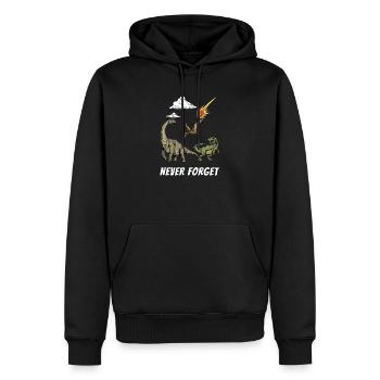 Dino Dinosaurier Steinzeit Fleischfresser T-Rex - Männer Premium Bio Hoodie - Schwarz - Vorne - Nico (187cm)