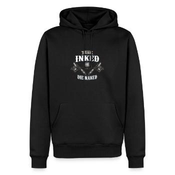 Tattoo Tattoowiert T-Shirt Geschenk - Männer Premium Bio Hoodie - Schwarz - Vorne - Nico (187cm)