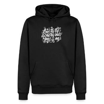 La créativité est contagieuse - enseignants et artistes - Sweat à capuche Premium bio Homme - noir - Devant - Nico (187cm)