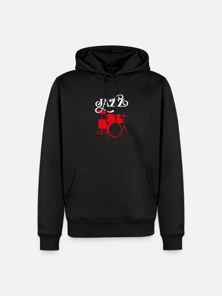 Jazz Drums - Jazz Music Gift T-shirt - Herre Premium økologisk hoodie - sort