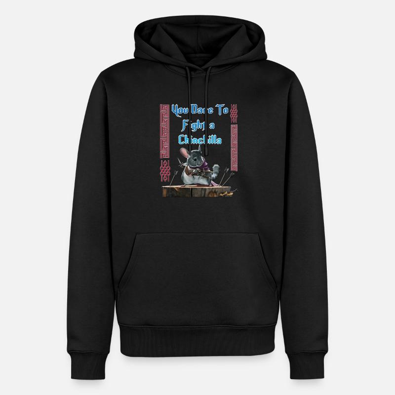 Chinchilla - Männer Premium Bio Hoodie - Schwarz