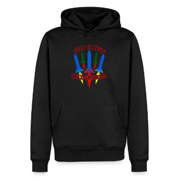 Rocket - Whisperer de missile - Science de la fusée - Sweat à capuche Premium bio Homme - noir - Devant - Nico (187cm)