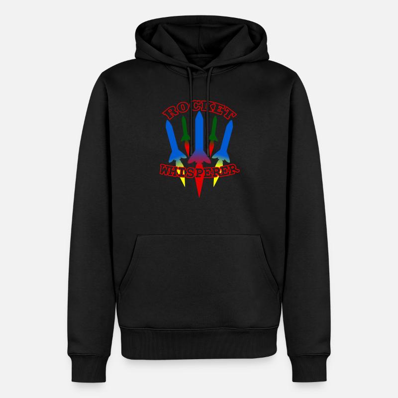 Rocket - Rocket Whisperer - Rocket Science - Men’s Premium Organic Hoodie - black