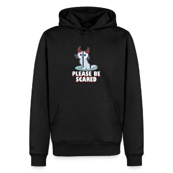 Cat halloween devil horns scary gift idea - Men’s Premium Organic Hoodie - black - Front - Nico (187cm)