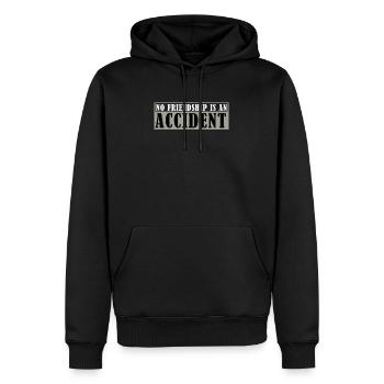 cool funny sayings !! black and white - Men’s Premium Organic Hoodie - black - Front - Nico (187cm)