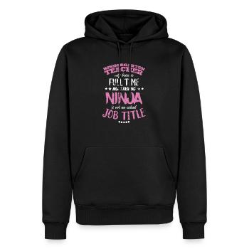 Jardin d'enfants maternelle enseignant maternelle - Sweat à capuche Premium bio Homme - noir - Devant - Nico (187cm)