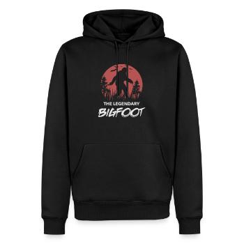 Bigfoot - Men’s Premium Organic Hoodie - black - Front - Nico (187cm)