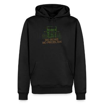 Keine Straße Kein Problem Geländewagen Geschenk - Männer Premium Bio Hoodie - Schwarz - Vorne - Nico (187cm)