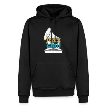 Jazz & Chill lustiger Spruch Jugendliche Weihnacht - Männer Premium Bio Hoodie - Schwarz - Vorne - Nico (187cm)
