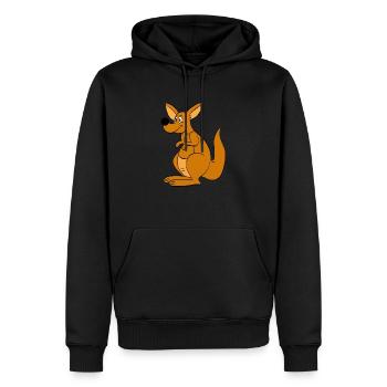 Kangourou Kangourou - Sweat à capuche Premium bio Homme - noir - Devant - Nico (187cm)