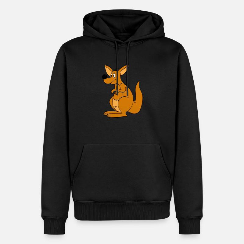Känguru kangaroo - Männer Premium Bio Hoodie - Schwarz