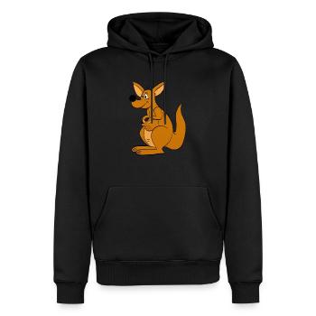 Kangourou Kangourou - Sweat à capuche Premium bio Homme - noir - Devant - Nico (187cm)