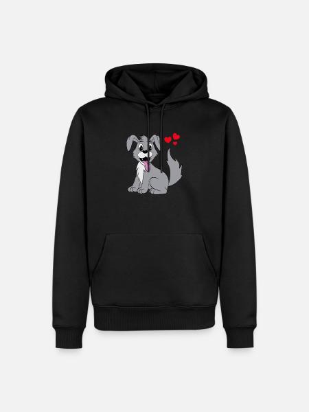 Cute dog - Men’s Premium Organic Hoodie - black
