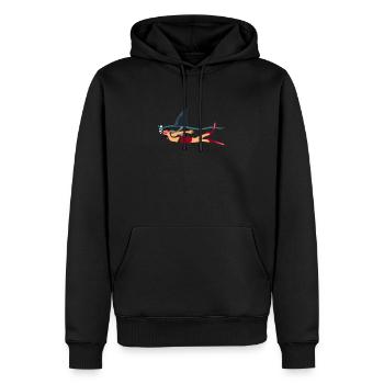 Human Shark - Männer Premium Bio Hoodie - Schwarz - Vorne - Nico (187cm)