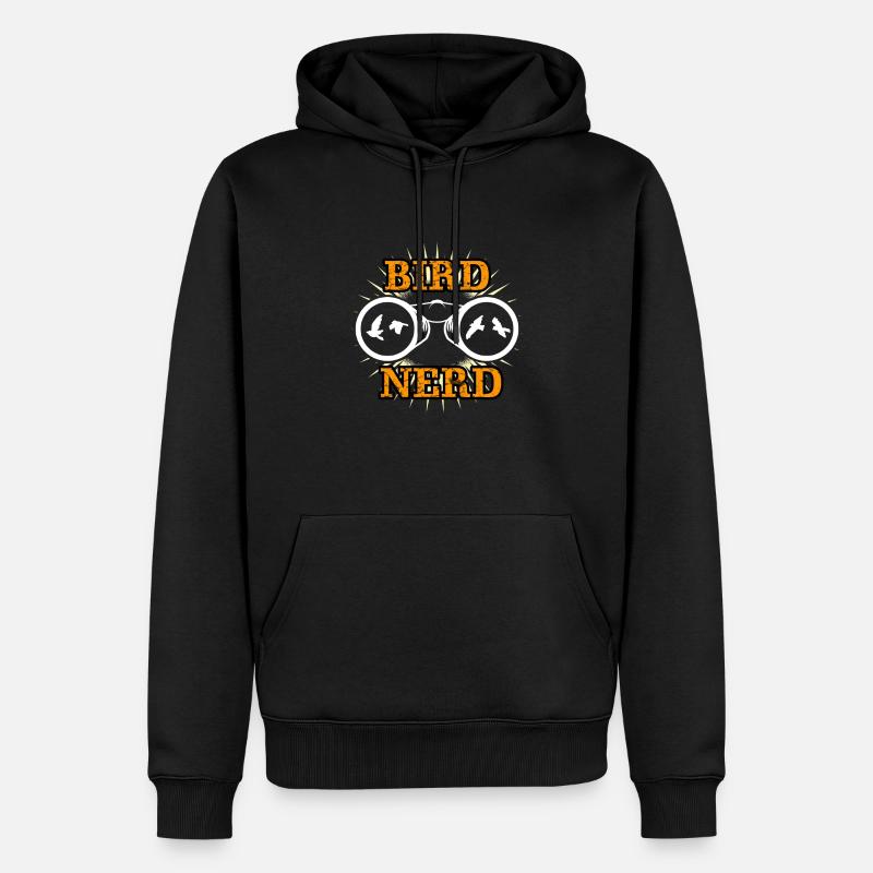 Nerd d'oiseau - Sweat à capuche Premium bio Homme - noir
