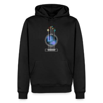 Guitariste univers guitare cadeau planete chemise - Sweat à capuche Premium bio Homme - noir - Devant - Nico (187cm)