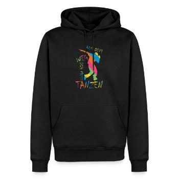 Hors de la piste, je dois danser les danseurs - Sweat à capuche Premium bio Homme - noir - Devant - Nico (187cm)