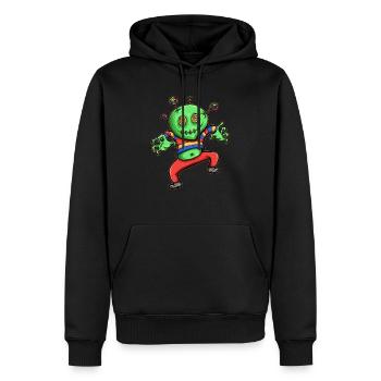 Candy Zombie - Men’s Premium Organic Hoodie - black - Front - Nico (187cm)