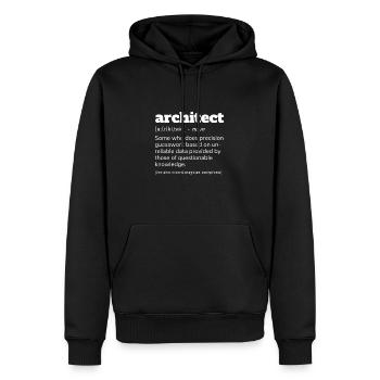 T-shirt de définition d'architecte, architectes drôles - Sweat à capuche Premium bio Homme - noir - Devant - Nico (187cm)