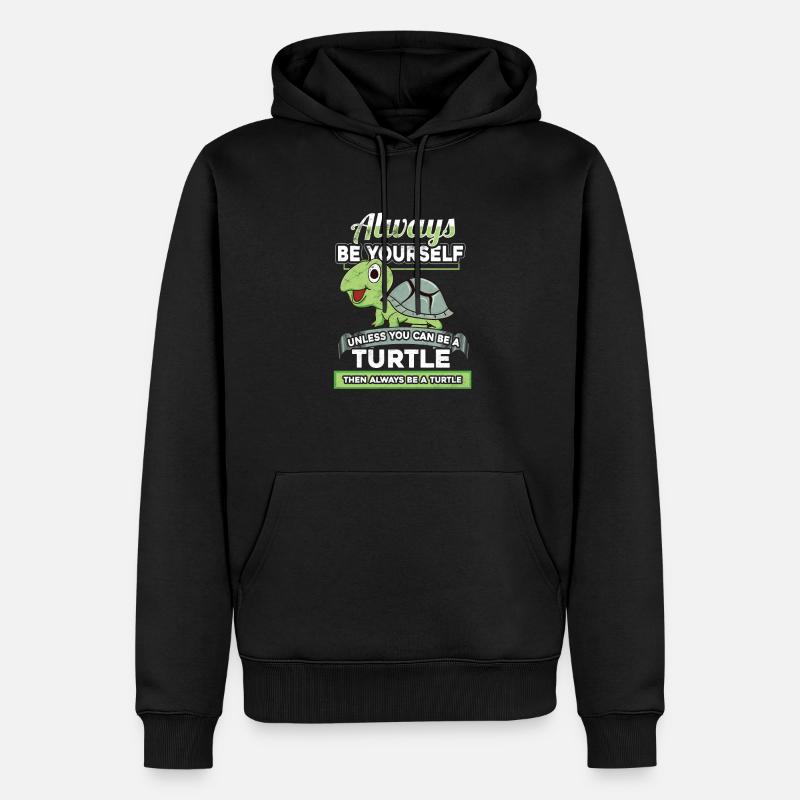Soyez vous-même tortue - Sweat à capuche Premium bio Homme - noir