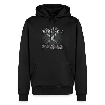 Krankenschwester Spritze anschauen Spritz Geschenk - Männer Premium Bio Hoodie - Schwarz - Vorne - Nico (187cm)