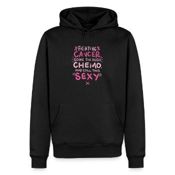 Combat contre le cancer Fuck Cancer Gift - Sweat à capuche Premium bio Homme - noir - Devant - Nico (187cm)