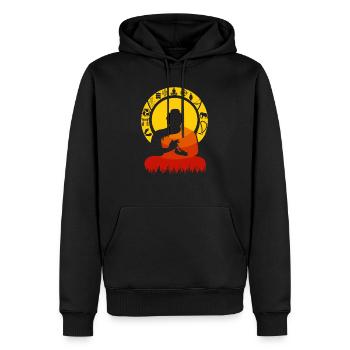 Buddha symbole - Männer Premium Bio Hoodie - Schwarz - Vorne - Nico (187cm)