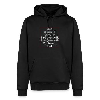 MATHÉMATICIENS - Sweat à capuche Premium bio Homme - noir - Devant - Nico (187cm)
