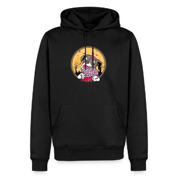 Cadeau de chien allemand Halloween Boxer Zombie - Sweat à capuche Premium bio Homme - noir - Devant - Nico (187cm)