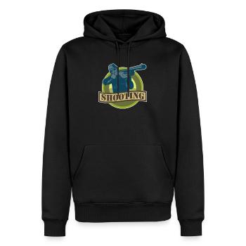 Tir sportif tir - Sweat à capuche Premium bio Homme - noir - Devant - Nico (187cm)