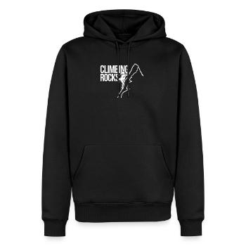 Partenaire d'escalade d'escalade - Sweat à capuche Premium bio Homme - noir - Devant - Nico (187cm)