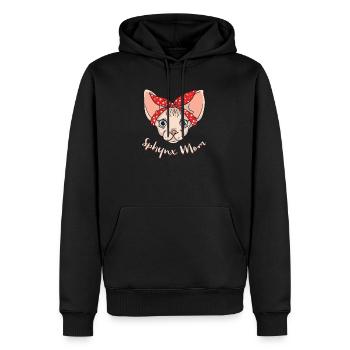 Sphynx Katzen Mutter - Männer Premium Bio Hoodie - Schwarz - Vorne - Nico (187cm)